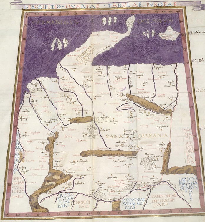 Ptolemaiova mapa MAGNA GERMANIA
