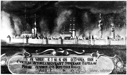 Trnava, veľký požiar zachvátil mesto 23.6.1666