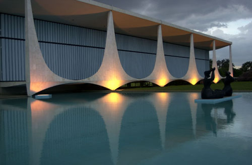 Oscar Niemeyer, Palácio da Alvorada, Brasília, prezidentský palác, zdroj:net